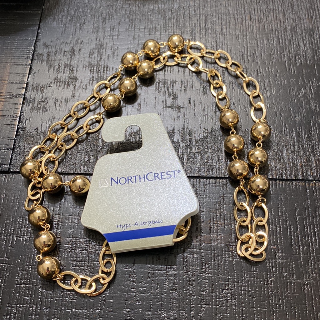 Nwt Northcrest Gold Tone Long Chain Necklace!